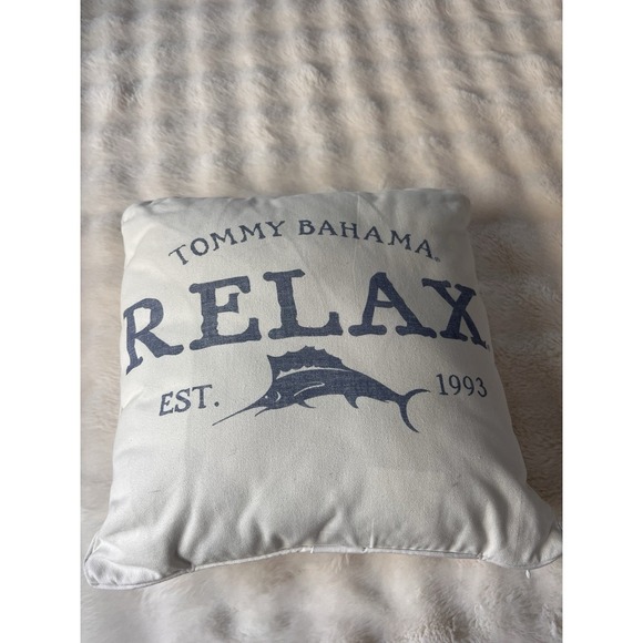 Tommy Bahama Other - Tommy Bahama Relax Throw Pillow Blue on White Swordfish Nautical Indoor Outdoor